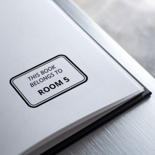 Carimbo Auto Entintado Este Livro Pertence   Rotulagem de Proprietários d