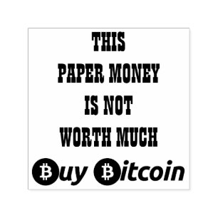 Carimbo Auto Entintado Este papel moeda não é valor muito, bitcoin do
