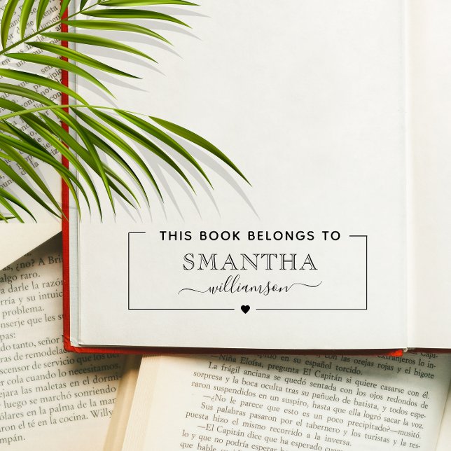 Carimbo Auto Entintado Estilo Moderno de Letra Esta Livro Pertence a (Criador carregado)