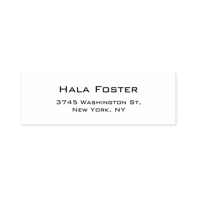 Carimbo Auto Entintado Estilo moderno elegante de planície preto-branco (Design)