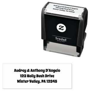 Carimbo Auto Entintado Estilo Retroativo - Letoração de Endereço de Retor