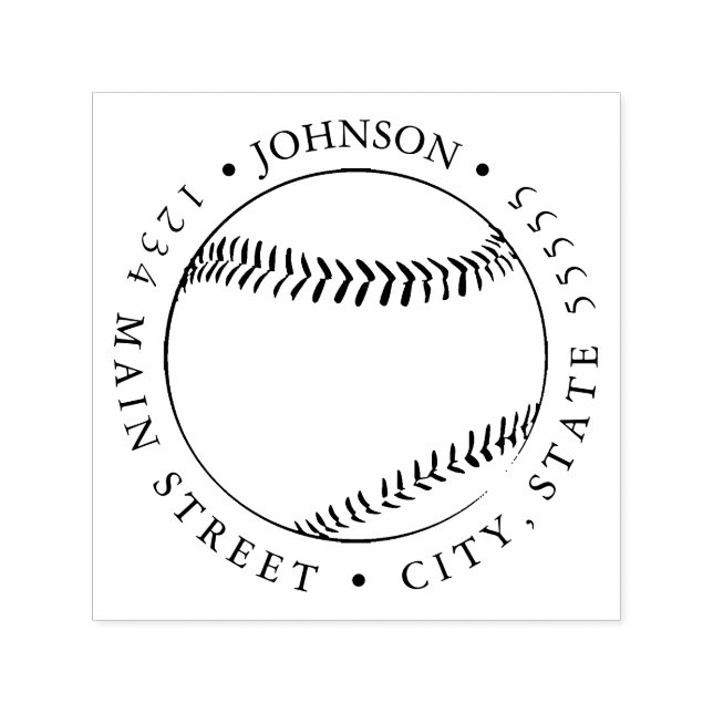 Carimbo Auto Entintado Etiqueta de devolução de beisebol silencioso (Design)