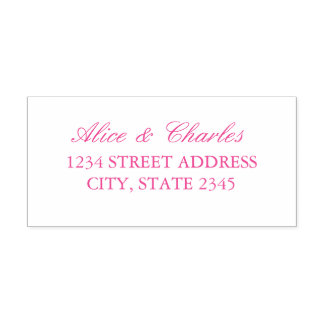 Carimbo Auto Entintado Etiqueta de Endereço de Devolução de Casamento de