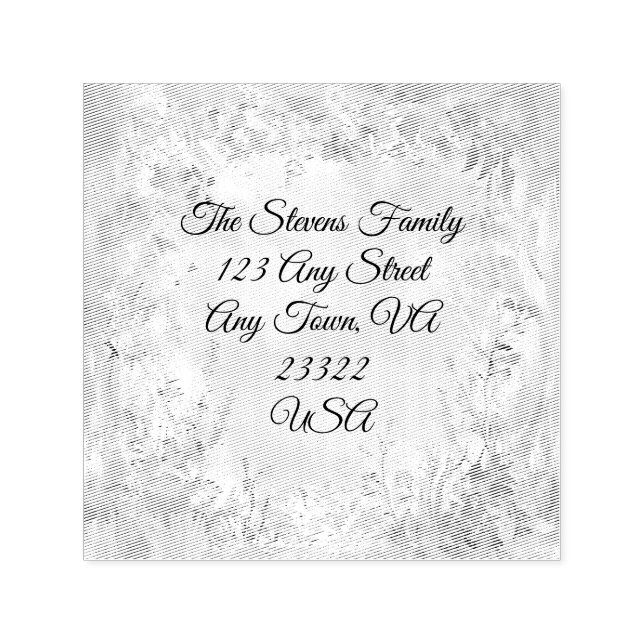 Carimbo Auto Entintado Etiqueta de Endereço de Devolução Personalizável A (Design)