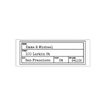 Etiqueta de Endereço de Retorno da Biblioteca Vint