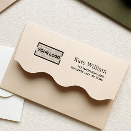 Carimbo Auto Entintado Etiqueta de Endereço de Retorno de Logotipo Comerc