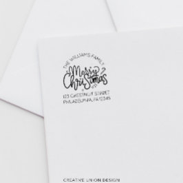 Carimbo Auto Entintado Etiqueta de Endereço de Retorno de Natal Personali