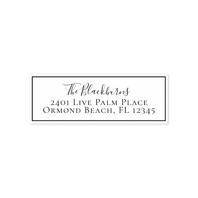 Carimbo Auto Entintado Etiqueta Personalizada de Endereço de Devolução Mo (Design)