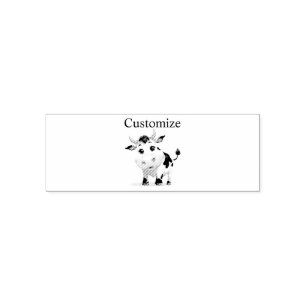 Carimbo Auto Entintado Eu Gosto de Vacas Arte Thunder_Cove