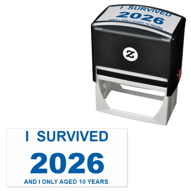 Carimbo Auto Entintado Eu Sobrevivi 2026 (In Situ)