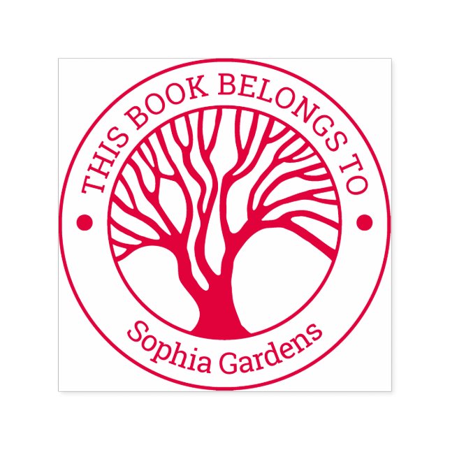 Carimbo Auto Entintado Ex-Libris - Árvore da Vida 02 (Design)