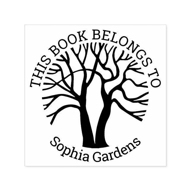 Carimbo Auto Entintado Ex Libris - Árvore de vida v2 (Design)