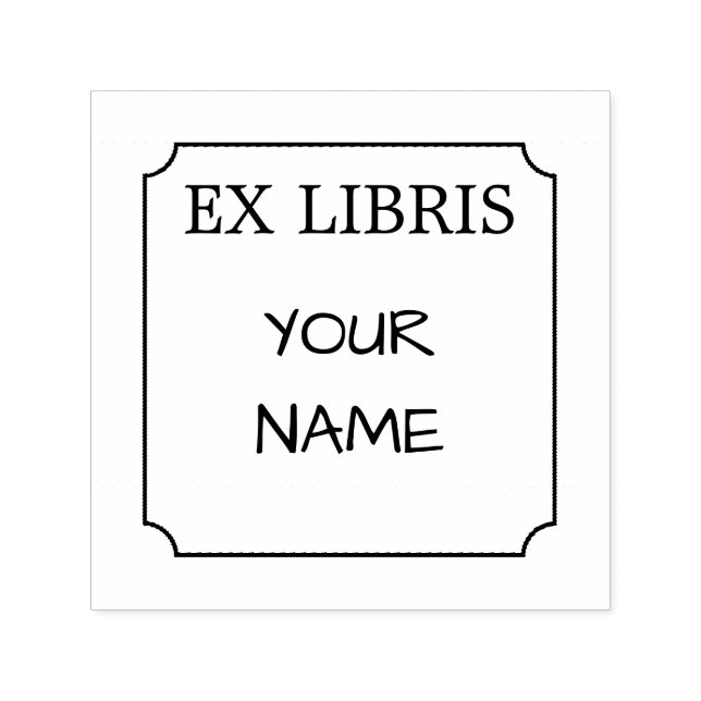 Carimbo Auto Entintado Ex Libris Bookplate Com Quadro Simples (Design)