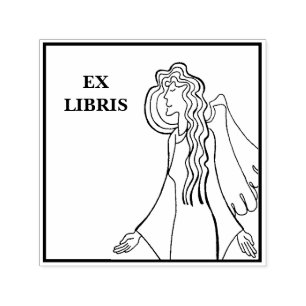 Carimbo Auto Entintado Ex-libris de bênçãos de anjo