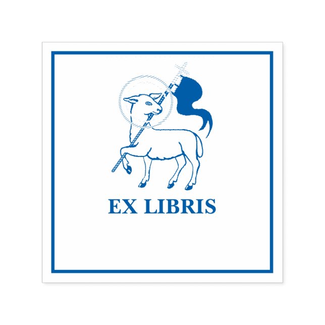 Carimbo Auto Entintado Ex-libris do Cordeiro de Deus (Design)