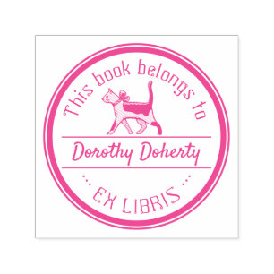 Carimbo Auto Entintado Ex-Libris   Gato cúmulo