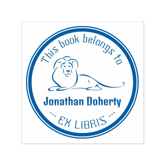 Carimbo Auto Entintado Ex-Libris | Leão de Cute (Design)