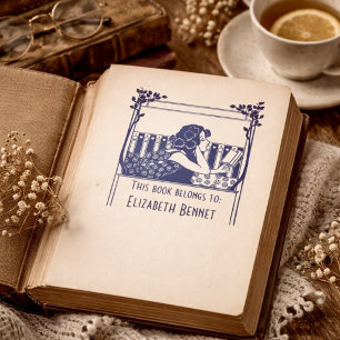 Carimbo Auto Entintado Ex-libris Vintage Elegante