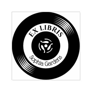 Carimbo Auto Entintado Ex-Libris Vinyl Record