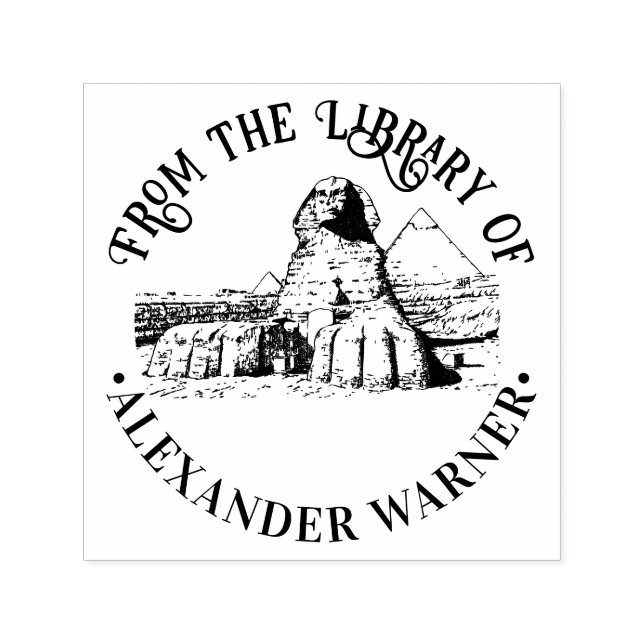 Carimbo Auto Entintado Excelente Esfinge de Giza Egito #2 Nome do Livro d (Design)