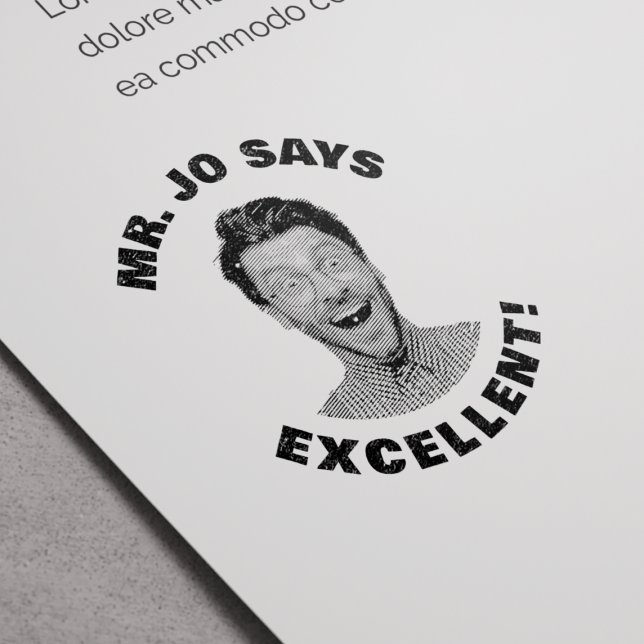 Carimbo Auto Entintado Excelente Foto do Professor Engraçado Personalizad (Criador carregado)