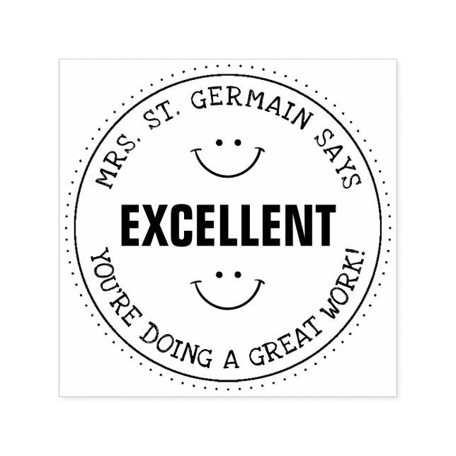 Carimbo Auto Entintado Excelente | Professores personalizados (Design)