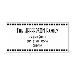 Carimbo Auto Entintado Eyecatch Family Sobrenome + Endereço