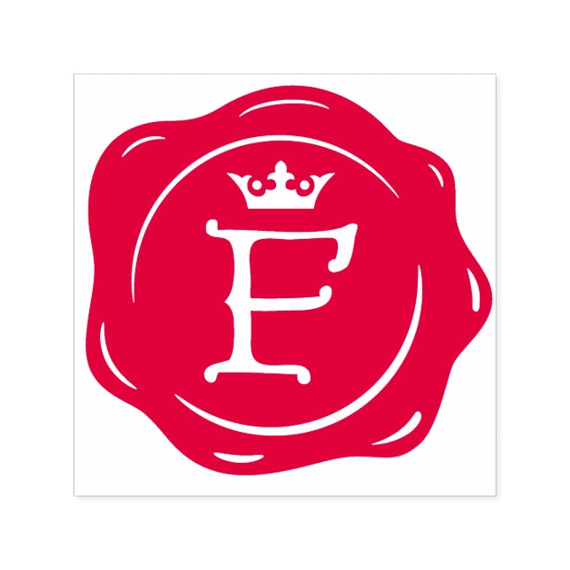 Carimbo Auto Entintado F - Antiga cera - Letra inicial gótica de foca de  (Design)