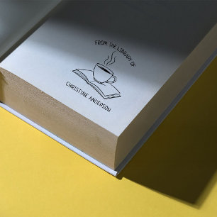 Carimbo Auto Entintado Faça o seu Taça Café Da Biblioteca De
