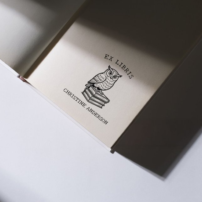 Carimbo Auto Entintado Faça o seu | Wise Owl | Da Biblioteca Da Sel (Criador carregado)