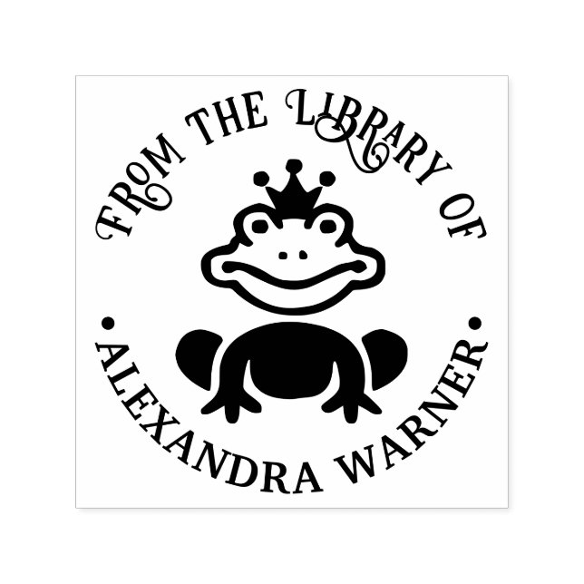 Carimbo Auto Entintado Fada Tale Príncipe Sapo "da biblioteca de" Livro (Design)