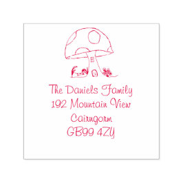 Carimbo Auto Entintado Fairy Tale Toadstool House Endereço