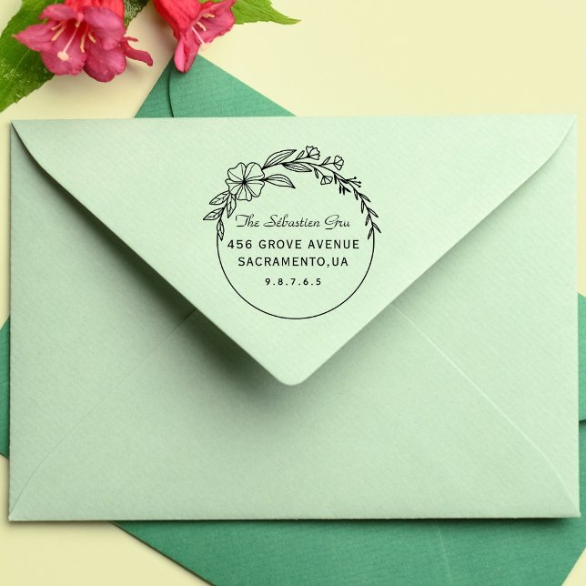 Carimbo Auto Entintado Família de Script Personalizado de Endereço de Dev (Criador carregado)