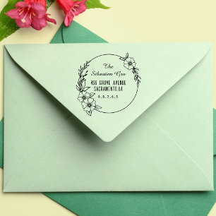 Carimbo Auto Entintado Família de Script Personalizado de Endereço de Dev