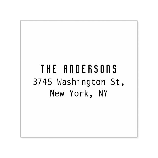 Carimbo Auto Entintado Family Name Modern Plain Professional Black White (Design)