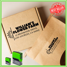 Carimbo Auto Entintado Fazenda Flor Endereço de Devolução de Cubo Único d