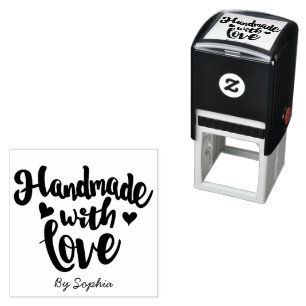 Carimbo Auto Entintado Feita à mão com amor
