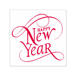 Carimbo Auto Entintado Feliz ano novo Elegante