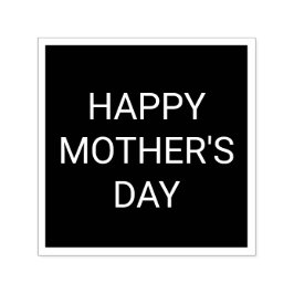 Carimbo Auto Entintado Feliz dia das mães. Grafia simples em ouro