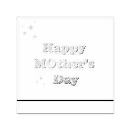 Carimbo Auto Entintado Feliz dia das mães. Grafia simples em ouro