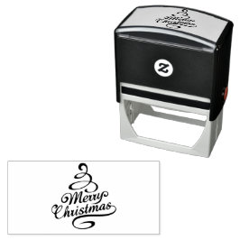 Carimbo Auto Entintado Feliz Natal Árvores de Natal