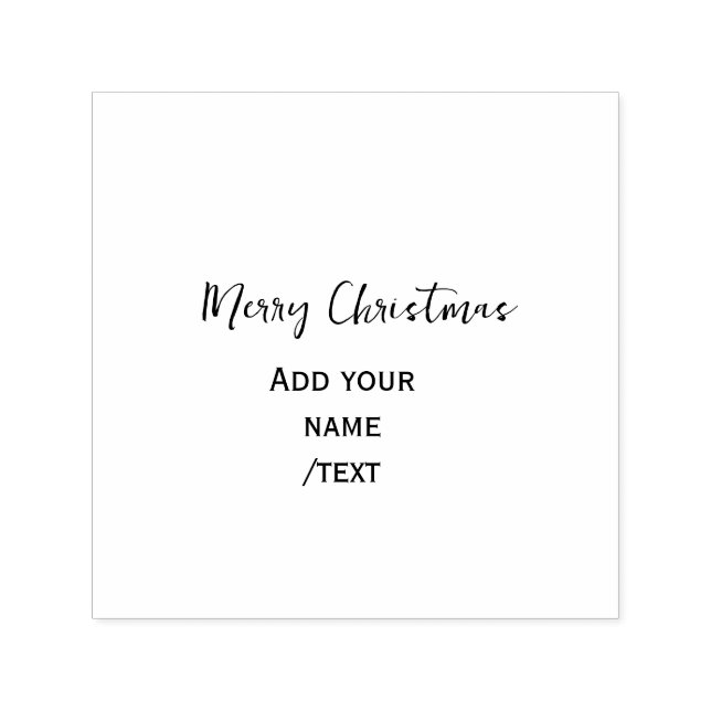 Carimbo Auto Entintado Feliz Natal Elegante adiciona texto simples modern (Design)