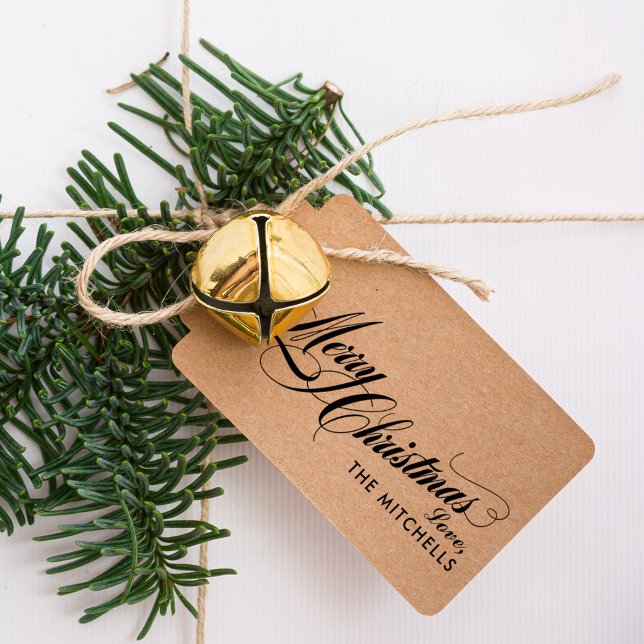 Carimbo Auto Entintado Feliz Natal em Script Floured Personalizado (Criador carregado)