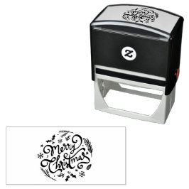 Carimbo Auto Entintado Feliz Natal Férias de inverno