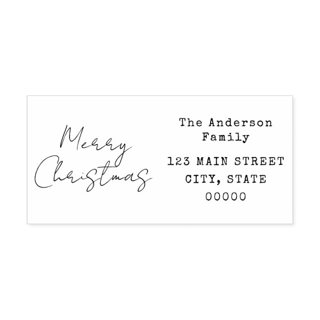 Carimbo Auto Entintado Feliz Natal Mínimo Escrito Manuscrito (Design)