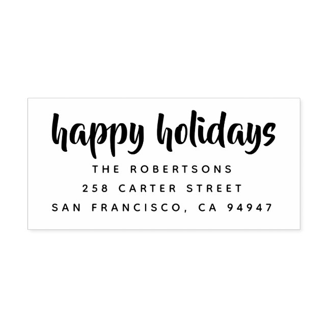 Carimbo Auto Entintado Feliz Natal Moderno Personalizado (Design)