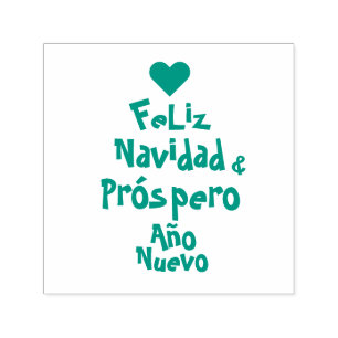 Carimbo Auto Entintado Feliz Navidad - Espanhol