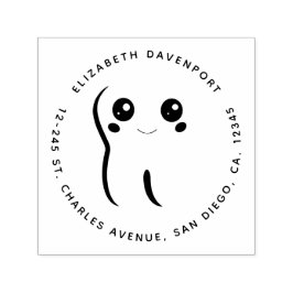 Carimbo Auto Entintado Feliz Sorriso de Dente Dental