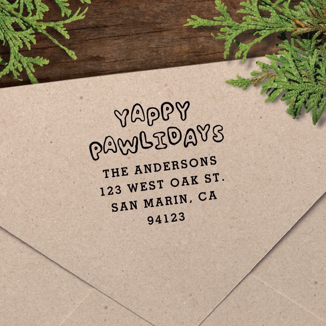 Carimbo Auto Entintado Feriado de Pawlidays Cachorro Bonito (Criador carregado)