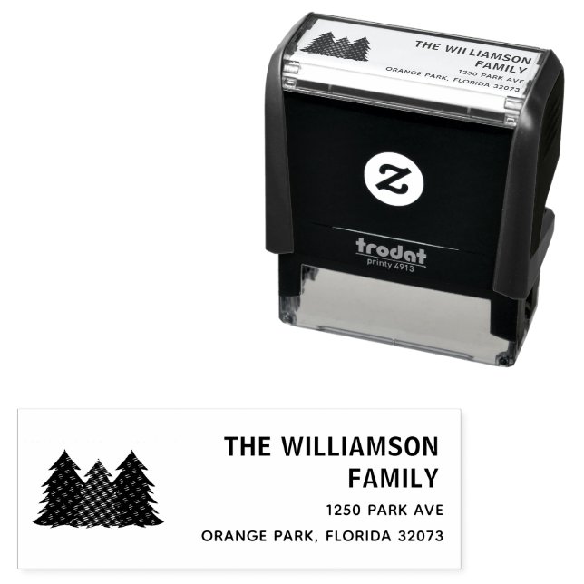 Carimbo Auto Entintado Feriados Festivos nas Árvores de Natal Endereço de (In Situ)